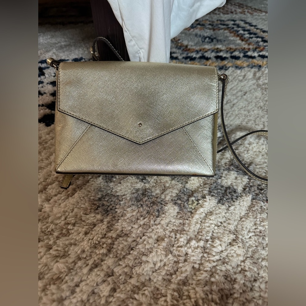 Gold Kate Spade Envelope Crossbody Bag